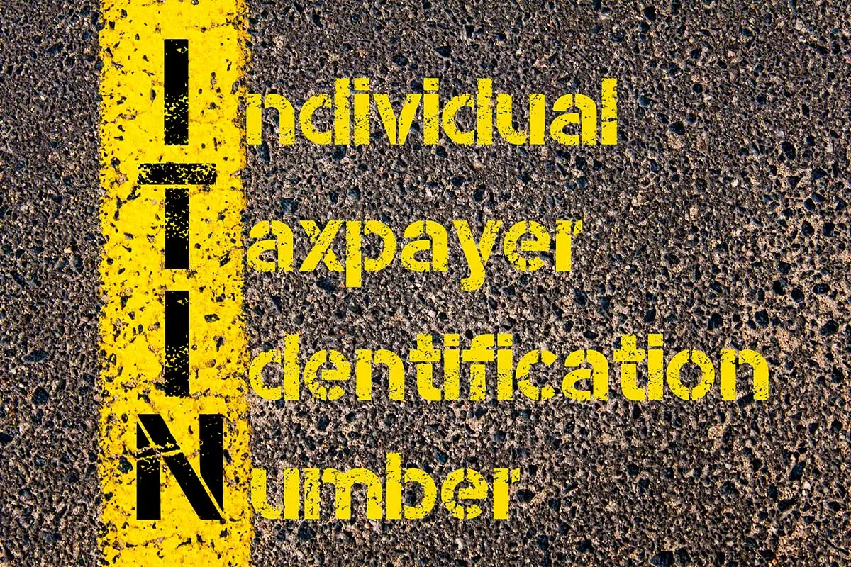 illustraded graphic abbreviation for itin, individual taxpayer identification number